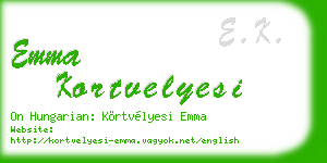 emma kortvelyesi business card