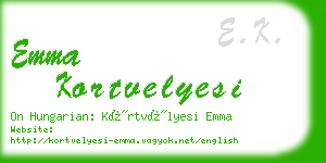 emma kortvelyesi business card